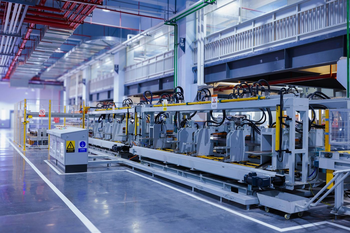 Automated industrial manufacturing production line
