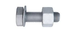 Hot Dip Galvanized Nut, Bolt and Spring Washer,M12x80mm (1Nut, 1Bolt,1Spring Washer)