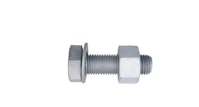 Hot Dip Galvanized Nut, Bolt and Spring Washer,M12x100mm (1Nut, 1Bolt,1Spring Washer)