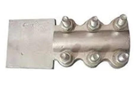 Pad Clamp-Isolator-Bolted Type-Size 100x100x15mm-Suitable for Drake Conductor, with Oblong Holes-Ready Stock