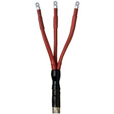 Indoor 33kV End Termination Kit - 3C X 300 Sq.mm- Model- EPKT-C - Built in Tin Plated Copper Earthing Braid & Al. Lugs