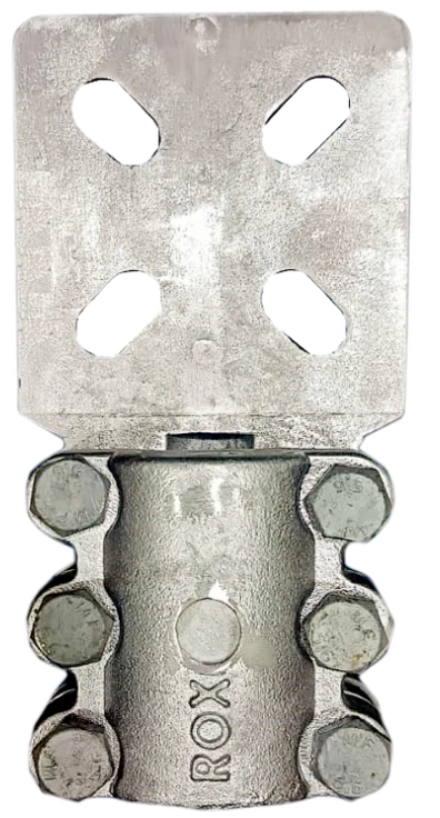 Pad/Flat Terminal Clamp/Connector 90˚ Oblong Holes C/C 32-50mm (Flat 80X80X12 to ACSR Conductor) Single-Single