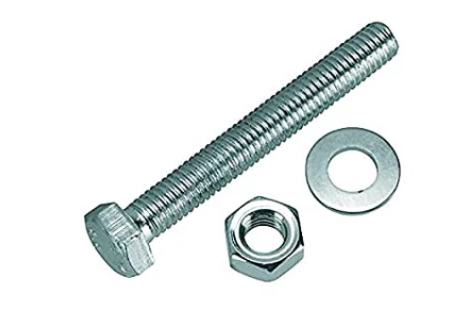 Thread Bolt Fast M16x120 HDG Grade 8.8, 1Bolt,1Nut, 2Pack Washer,1Spring Washer