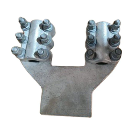 Pad Clamp (Flat_100X100X15 W/O Holes to Twin ACSR Aster 250mm Spacing)